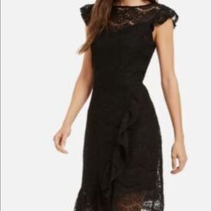 Monteau Black Lace Midi Dress
